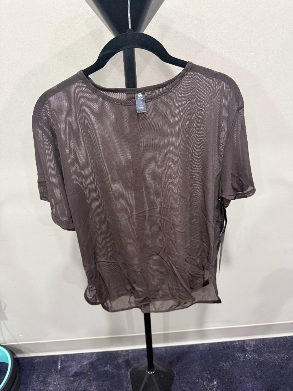 Mesh Flow Tee – Size Medium | Color: Cafe | NWT - Picture 2 of 4